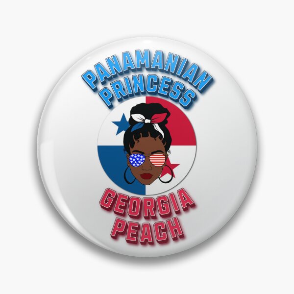 Item preview, Panamanian Princess Georgia Messy Bun Bandana Sunglasses Peach Flag designed and sold by FlorenciaBliss.