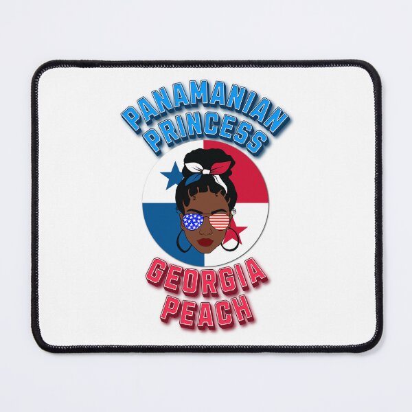 Item preview, Panamanian Princess Georgia Messy Bun Bandana Sunglasses Peach Flag designed and sold by FlorenciaBliss.