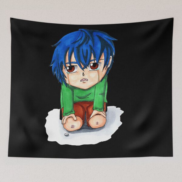 Item preview, Cute Blue Haired Anime Boy designed and sold by Ryzan35.