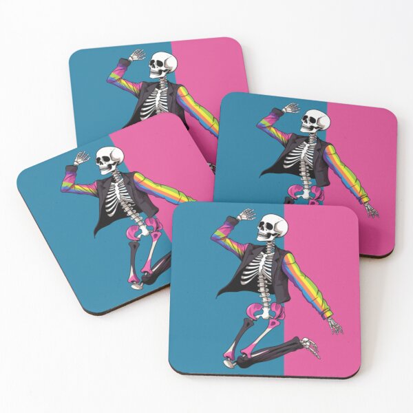 Item preview, dancing skeleton rainbow iPhone case  designed and sold by TEEJAMBOREE.