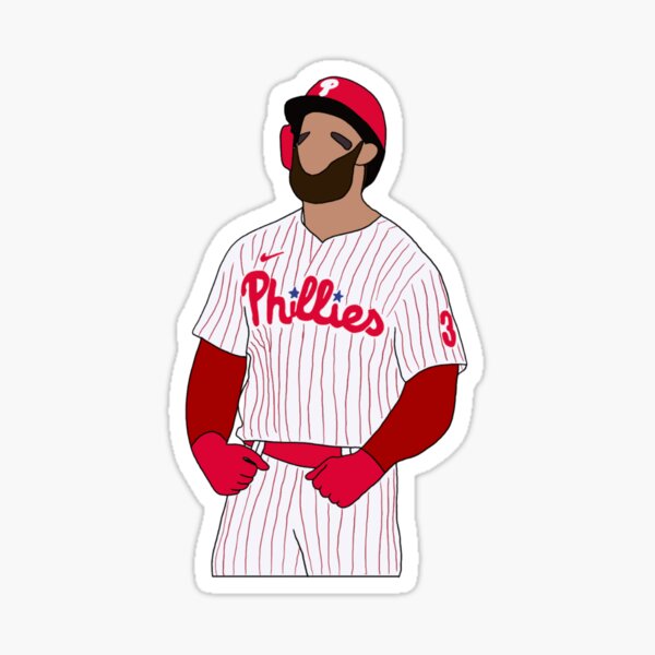 Bryce Harper Jersey Sticker for Sale by meganhoban