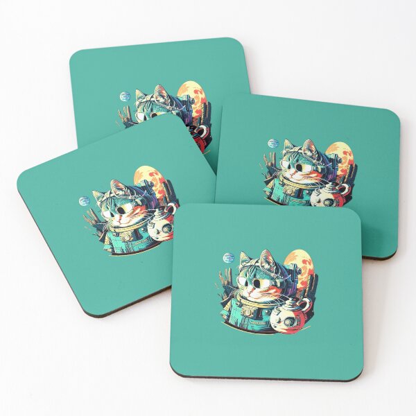 Item preview, Cyberpunk Cat in Space  designed and sold by CONTRAPINK.