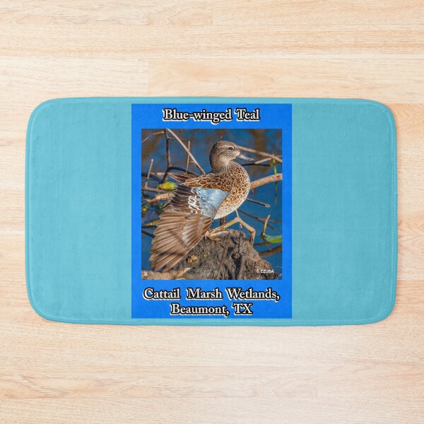 Item preview, Give The Bird To Your Lover: Blue-winged Teal ~ Cattail Marsh Wetlands, Beaumont, Texas designed and sold by MoreEZUSA-Here.