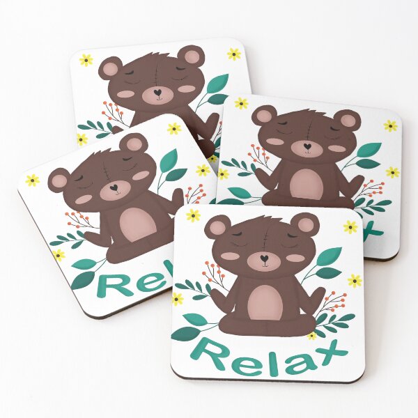 Item preview,  cute brown bears relax Yoga designed and sold by RsomKhan.