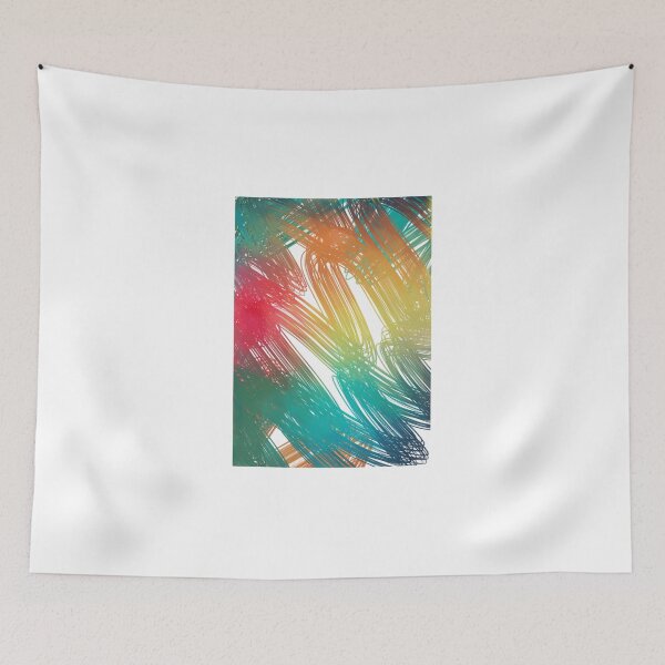 Item preview, colorful abstract drawing brush strokes  designed and sold by KIRART.
