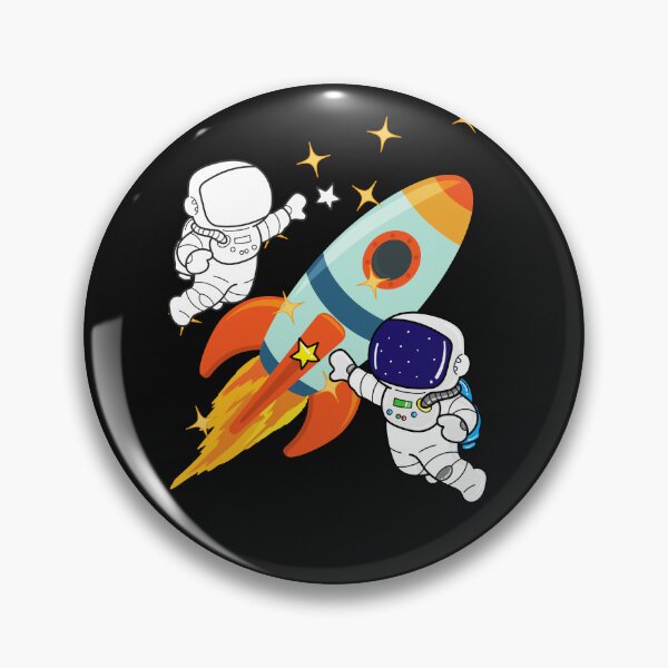 Item preview, Two Tiny intrepid Astronauts Alex and Lily designed and sold by Rachel July.