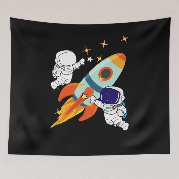 Item preview, Two Tiny intrepid Astronauts Alex and Lily designed and sold by Rachel July.