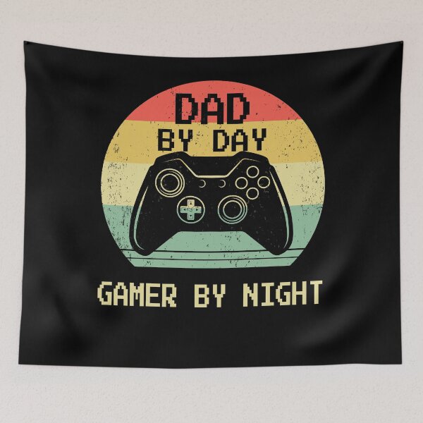 Item preview, Retro, Vintage, Retro Dad By Day Gamer By Night designed and sold by ARTZ84.