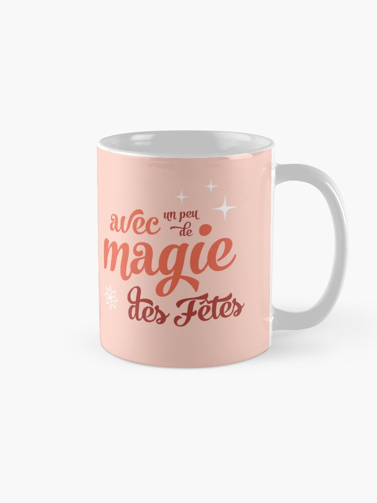 Aperçu 5 sur 6. Mug à café avec l'œuvre avec un peu de magie des Fêtes créée et vendue par Émilie avec magie.