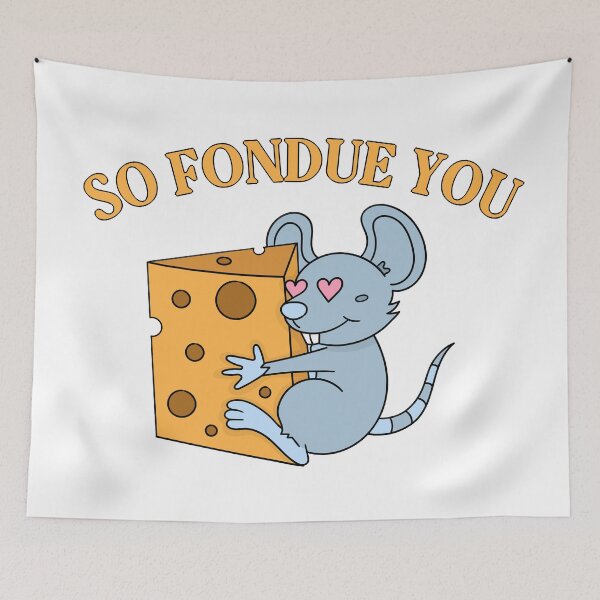 Item preview, So Fondue You: A Cute and Funny Cheese Pun designed and sold by kcaandwu.