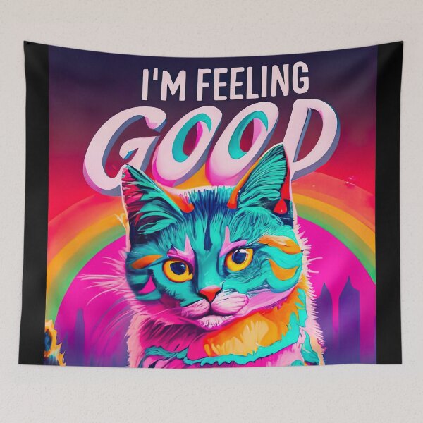 Item preview, cat feeling good designed and sold by ururuty.
