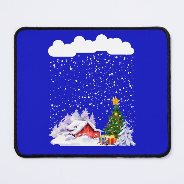 Item preview, Cozy snow cabin mountain snow storm snowy Christmas tree Snowy Night designed and sold by Artstastic.