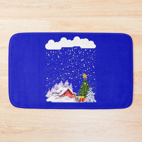 Item preview, Cozy snow cabin mountain snow storm snowy Christmas tree Snowy Night designed and sold by Artstastic.