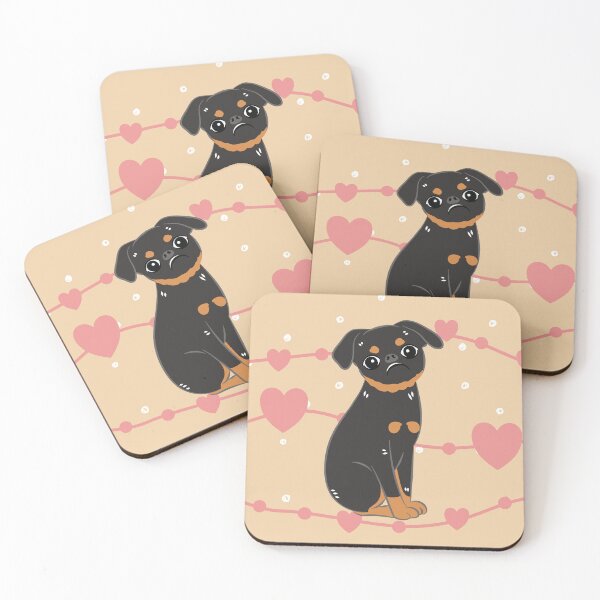 Item preview, Love Black and Tan Smooth-coated Brussels Griffon designed and sold by Lulupainting.