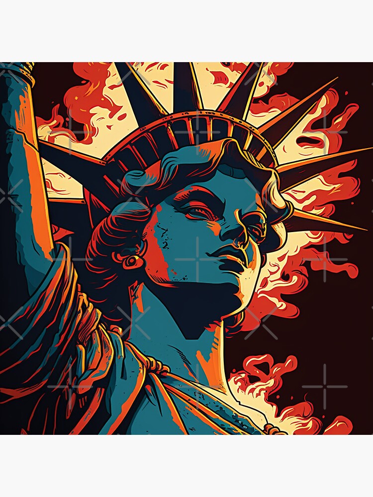 Lady Liberty - Statue of Liberty - Art Deco Inspired | Sticker