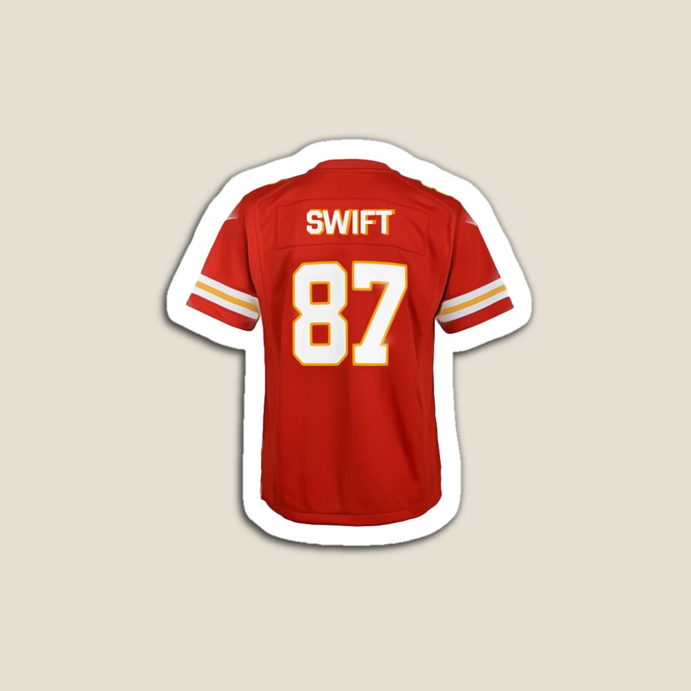 Travis Kelce Jersey Sticker for Sale by aenewby