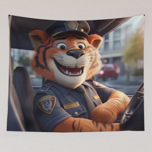 Item preview, Police Officer of the Year Tiger designed and sold by CreativeShed.