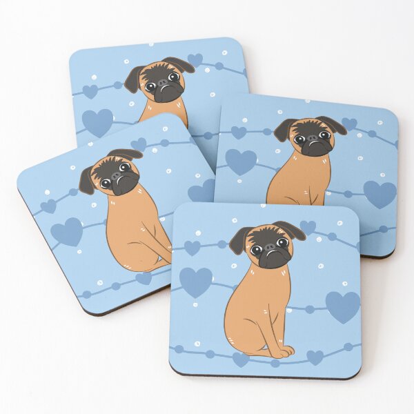 Item preview, Love Black Red Smooth-coated Brussels Griffon 1 designed and sold by Lulupainting.