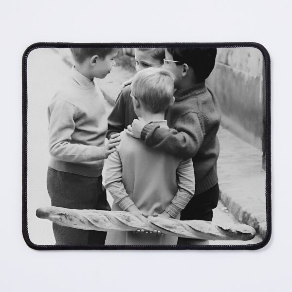 Item preview, Little Boys Having a Meeting in Paris, Vintage Black and White Photo designed and sold by modernretro.