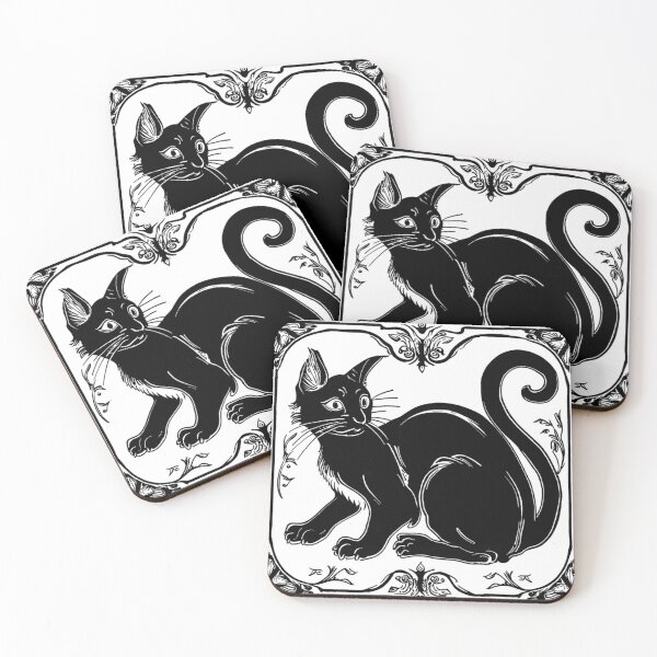 Item preview, Art Nouveau Cat Illustration designed and sold by WildComfrey.