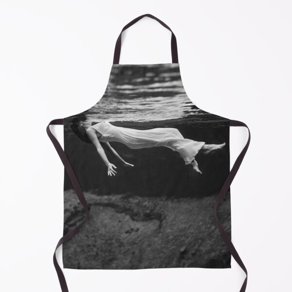 Item preview, Woman Floating Underwater, Vintage Black and White Photo designed and sold by modernretro.