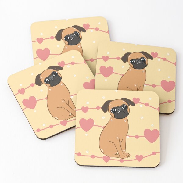 Item preview, Love Black Red Smooth-coated Brussels Griffon 2 designed and sold by Lulupainting.