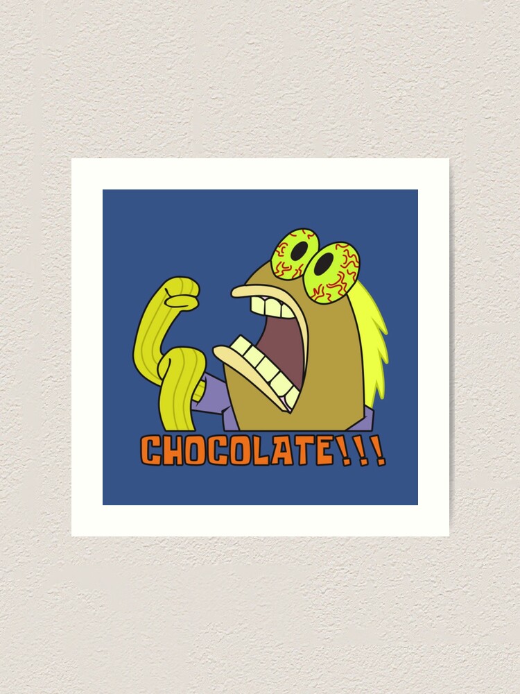 "Spongebob chocolate mad fish " Art Print for Sale by rachelfhu Redbubble