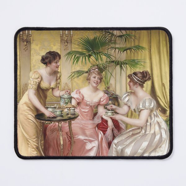 Item preview, Women Enjoying Afternoon Tea, Vintage Wall Art designed and sold by vintagevivian.