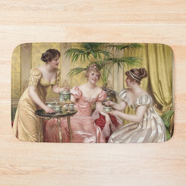 Item preview, Women Enjoying Afternoon Tea, Vintage Wall Art designed and sold by vintagevivian.
