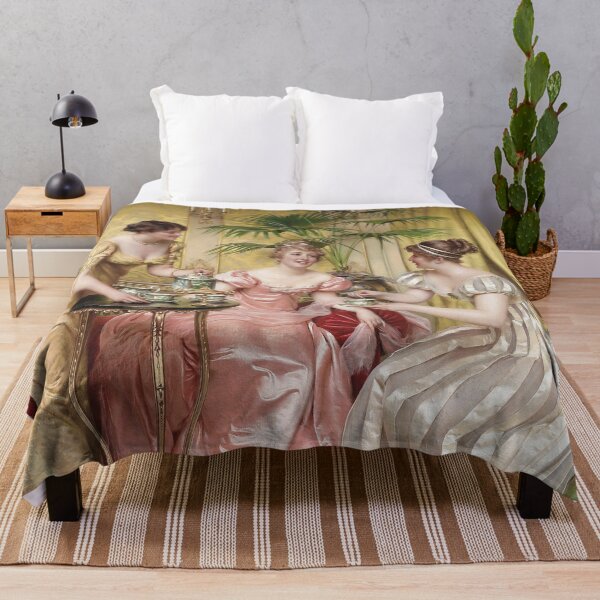Item preview, Women Enjoying Afternoon Tea, Vintage Wall Art designed and sold by vintagevivian.