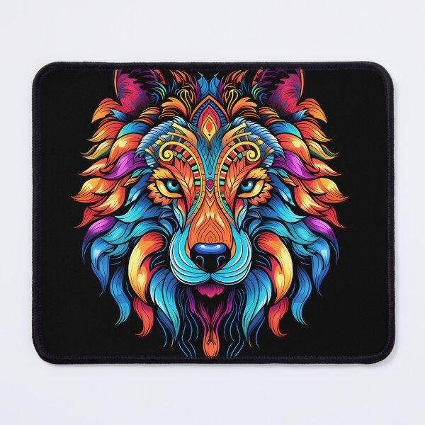 Item preview, Colorful Wolf Face designed and sold by Win Hardy.