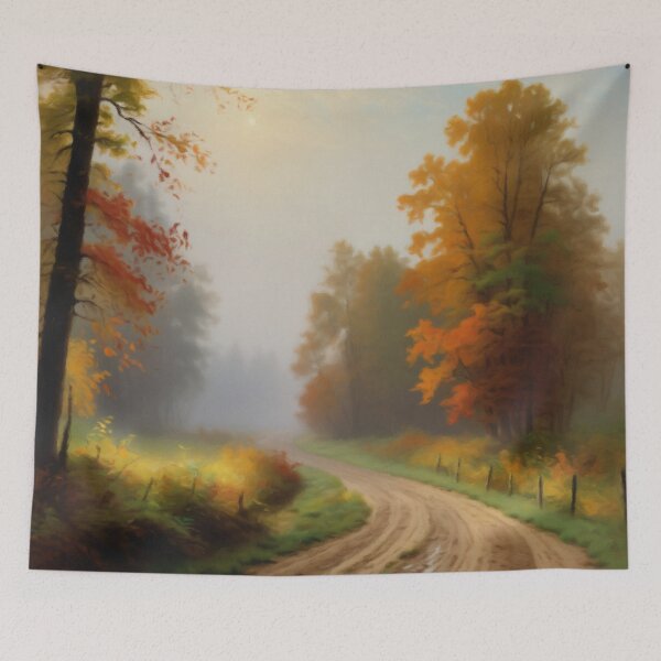Item preview, Serene Autumn Forest Path designed and sold by Zeph1.