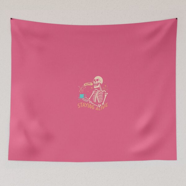 Item preview, Skeleton Enjoying Coffee-Staying Alive designed and sold by Mohommadzaki Mulla.