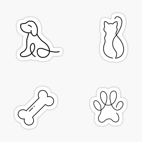 Item preview, Cat and Dog Sticker Pack designed and sold by rebeccac52.