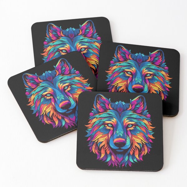 Item preview, Colorful Wolf Face designed and sold by Win Hardy.