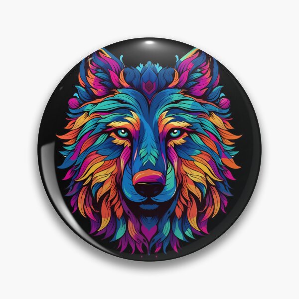 Item preview, Colorful Wolf Face designed and sold by Win Hardy.