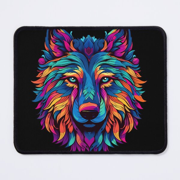 Item preview, Colorful Wolf Face designed and sold by Win Hardy.