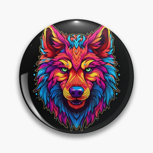Item preview, Colorful Wolf Face designed and sold by Win Hardy.