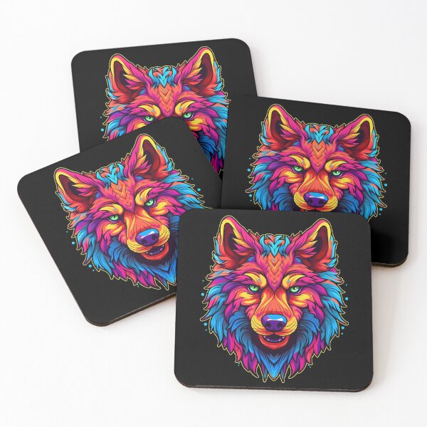 Item preview, Colorful Wolf Face designed and sold by Win Hardy.