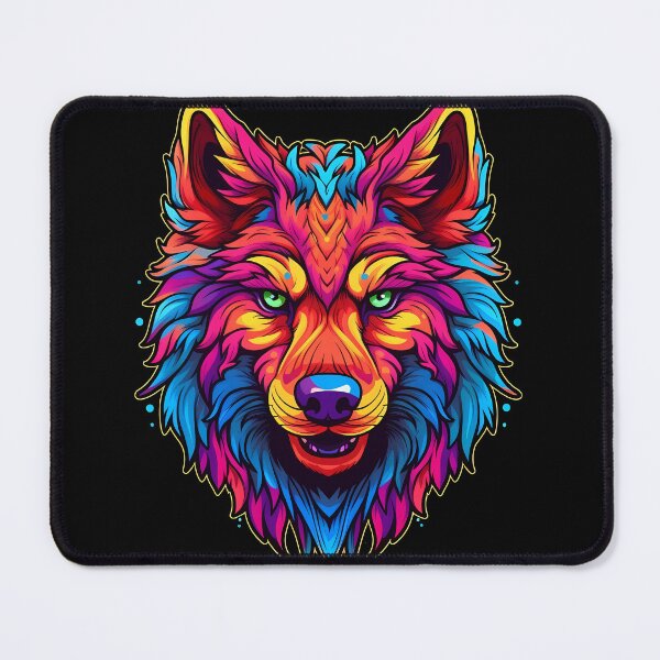 Item preview, Colorful Wolf Face designed and sold by Win Hardy.