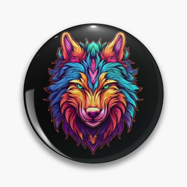 Item preview, Colorful Wolf Face designed and sold by Win Hardy.