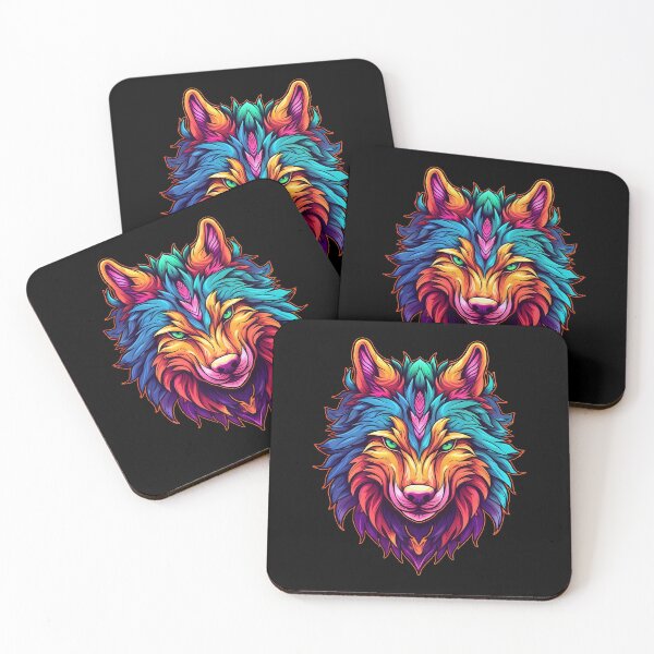 Item preview, Colorful Wolf Face designed and sold by Win Hardy.