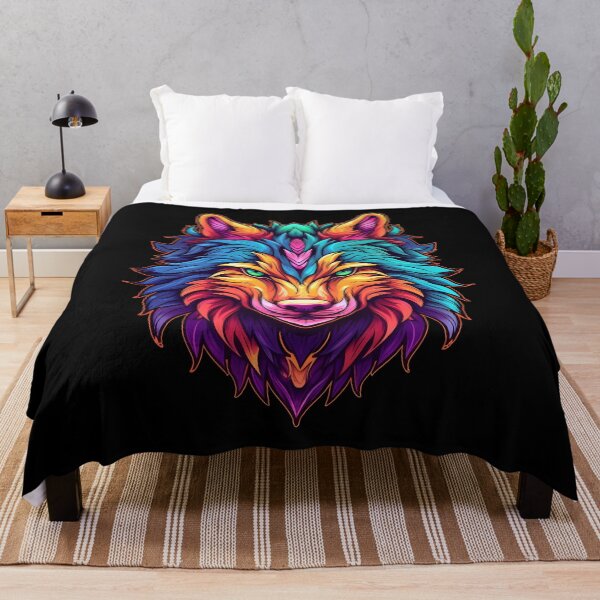 Item preview, Colorful Wolf Face designed and sold by Win Hardy.
