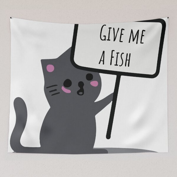 Item preview, Give Cat a Fish designed and sold by reazdrain.