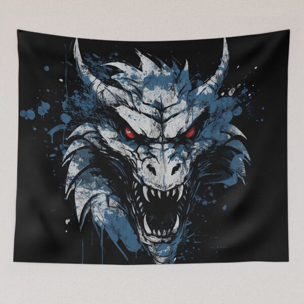 Item preview, A Vintage and Distressed Street Art Dragon - RPG Monster designed and sold by GVRDesign.