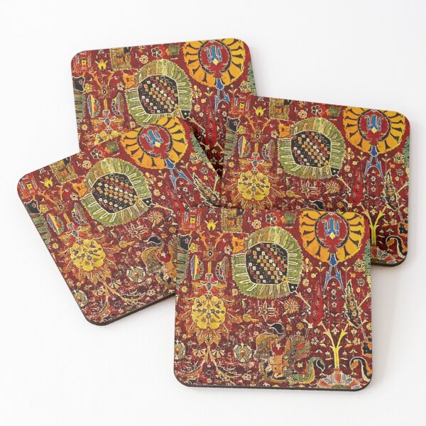 Item preview, Safavid Red Carpet Fragment designed and sold by Vicky Brago-Mitchell®.