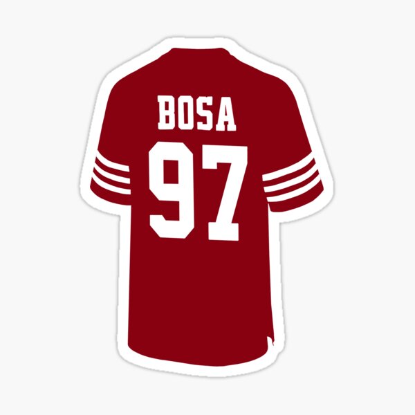 Nick Bosa Jersey Sticker for Sale by aenewby