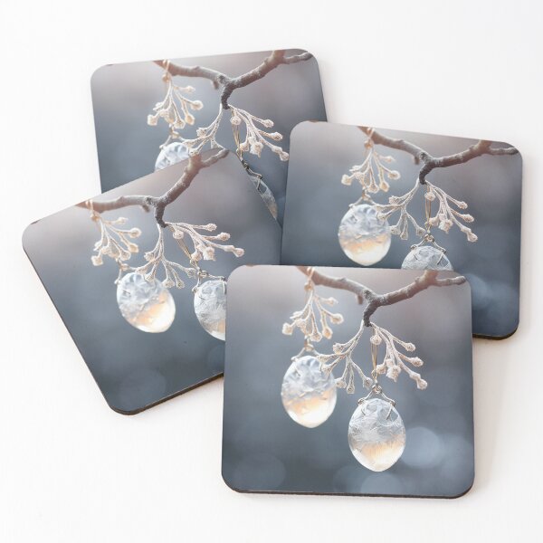 Item preview, Winter's Elegance: Ice Earrings on a Frosty Branch designed and sold by DeenaDee.