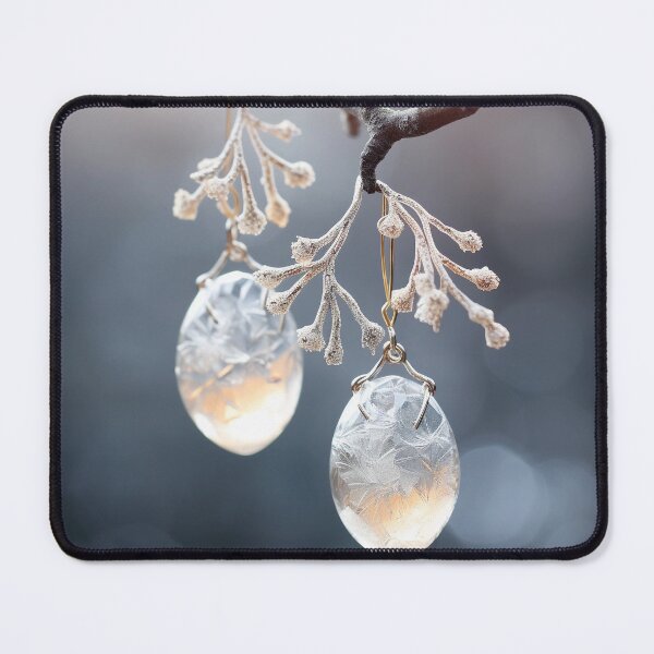 Item preview, Winter's Elegance: Ice Earrings on a Frosty Branch designed and sold by DeenaDee.