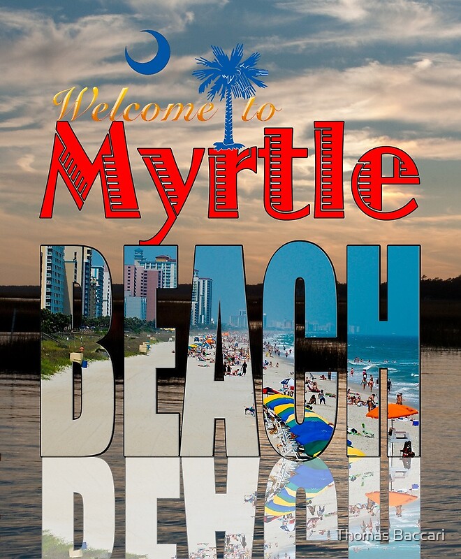 TO MYRTLE BEACH Calendar Cover" Greeting Cards by TJ Baccari
